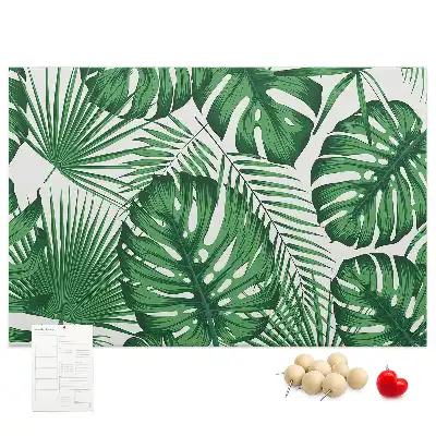 Panou din plută cu model frunze de monstera