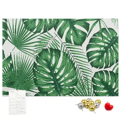Panou din plută cu model frunze de monstera