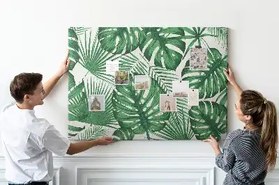 Panou din plută cu model frunze de monstera