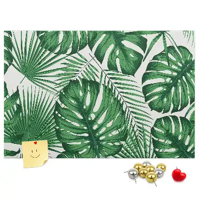 Panou din plută cu model frunze de monstera