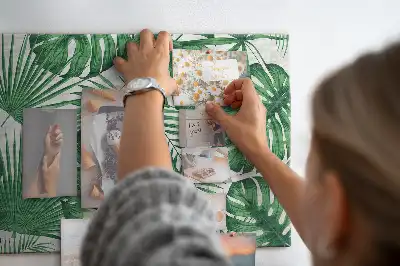 Panou din plută cu model frunze de monstera