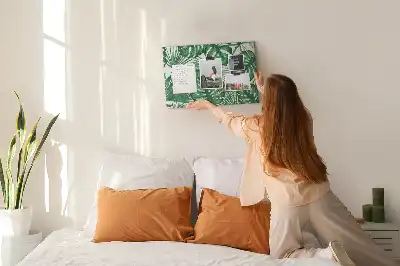 Panou din plută cu model frunze de monstera