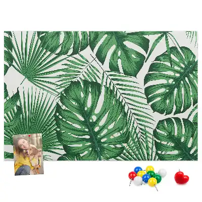 Panou din plută cu model frunze de monstera