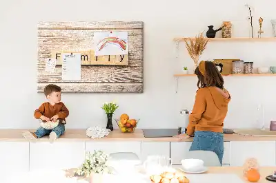 Tablă din plută cu motiv decorativ familial