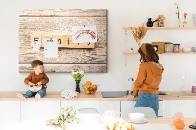 Tablă din plută cu motiv decorativ familial