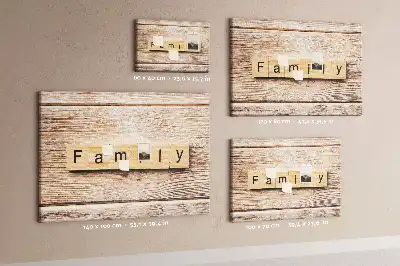 Tablă din plută cu motiv decorativ familial