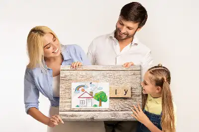 Tablă din plută cu motiv decorativ familial