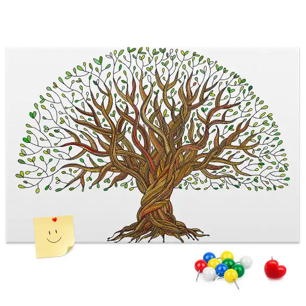 Tablă de plută cu design copac cu rădăcini