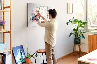 Tablă de plută cu design copac cu rădăcini