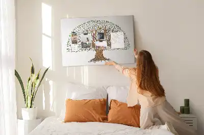 Tablă de plută cu design copac cu rădăcini