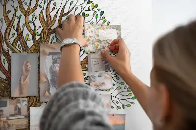 Tablă de plută cu design copac cu rădăcini
