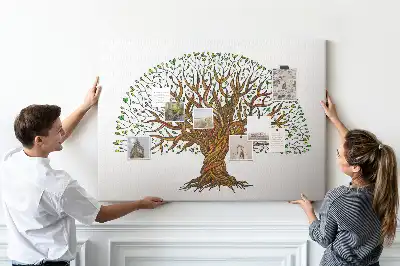 Tablă de plută cu design copac cu rădăcini