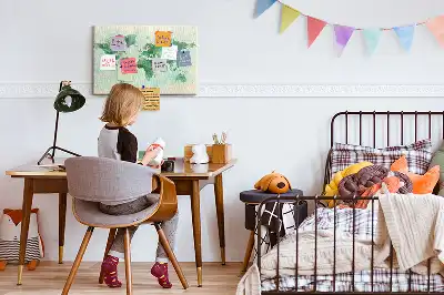 Tablă din plută Continente cu aspect antichizat