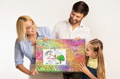 Tablou din plută cu perete pictat