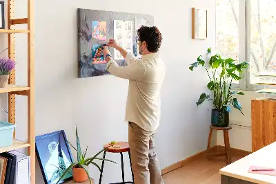Panou din plută cu imprimeu Trăsături de pensulă