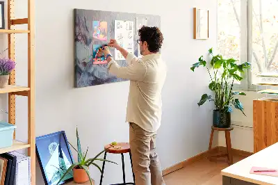 Panou din plută cu imprimeu Trăsături de pensulă