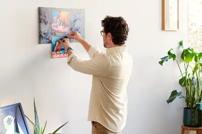 Panou din plută cu imprimeu Trăsături de pensulă