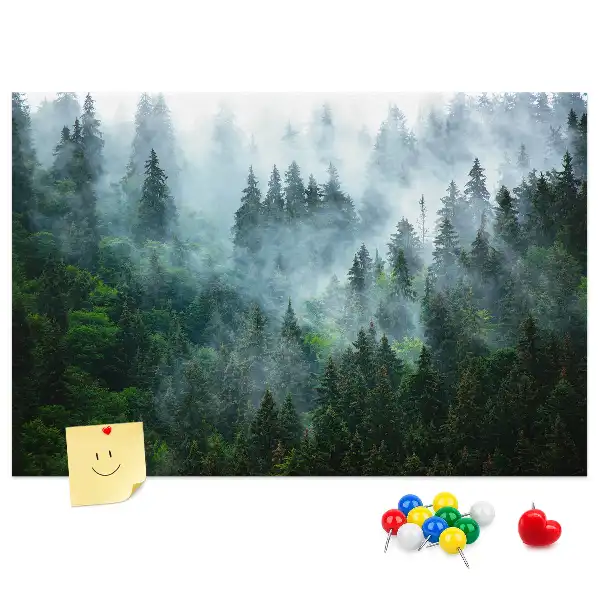 Tabla de pluta Pădure de conifere încețoșată