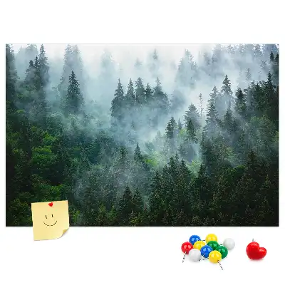 Tabla de pluta Pădure de conifere încețoșată