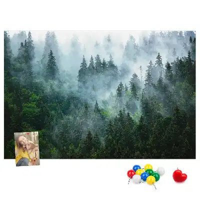 Tabla de pluta Pădure de conifere încețoșată