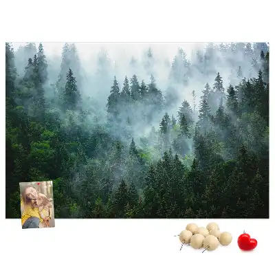 Tabla de pluta Pădure de conifere încețoșată