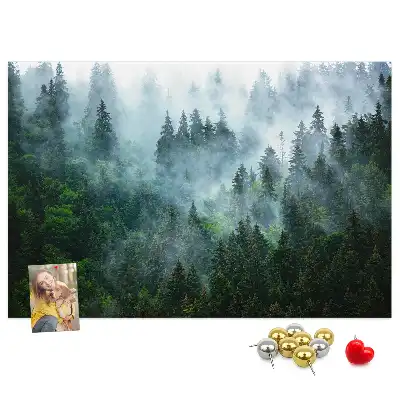 Tabla de pluta Pădure de conifere încețoșată