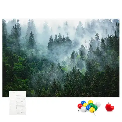 Tabla de pluta Pădure de conifere încețoșată