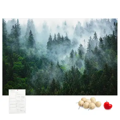 Tabla de pluta Pădure de conifere încețoșată