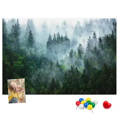 Tabla de pluta Pădure de conifere încețoșată