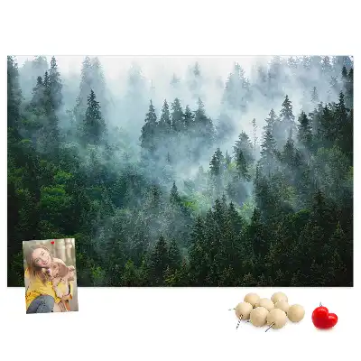 Tabla de pluta Pădure de conifere încețoșată