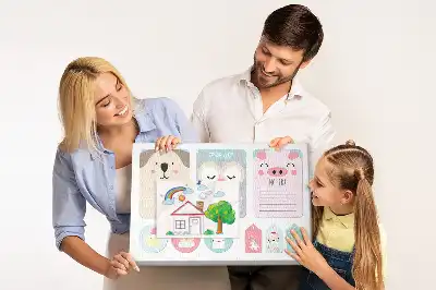 Panou din plută cu model Animăluțe fericite