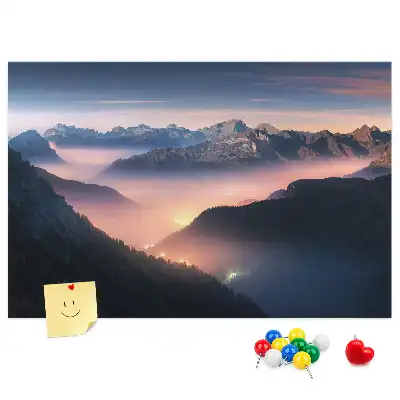 Tablou din plută cu peisaj montan