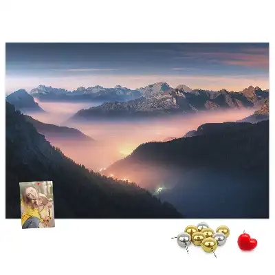 Tabla de pluta Vârfuri de munți peisaj