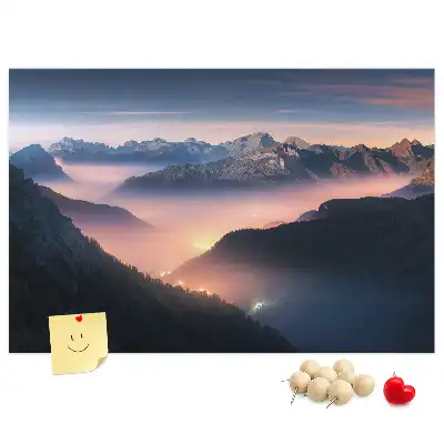 Tabla de pluta Vârfuri de munți peisaj