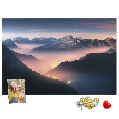 Tabla de pluta Vârfuri de munți peisaj