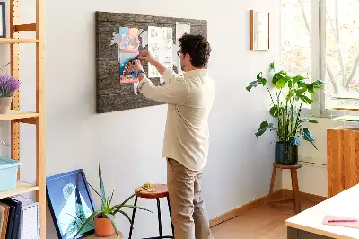 Panou din plută Hartă a Lumii cu design de scânduri