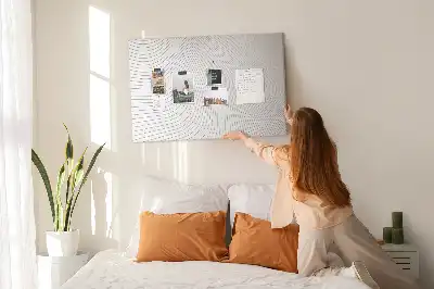 Tablă din plută cu linii abstracte