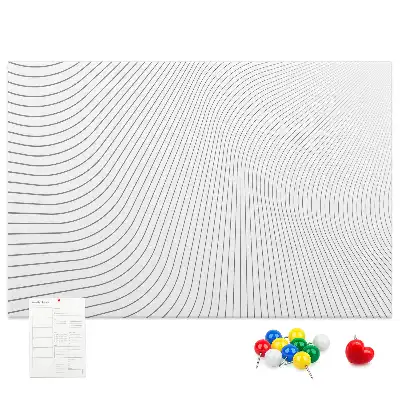 Tablă din plută cu linii abstracte