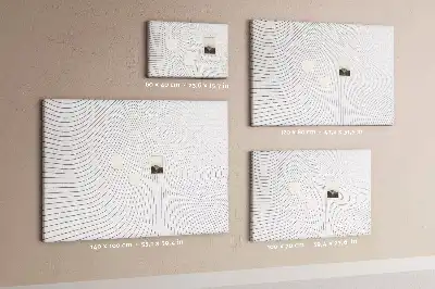 Tablă din plută cu linii abstracte