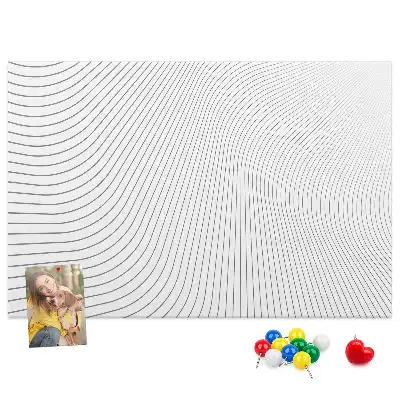 Tablă din plută cu linii abstracte