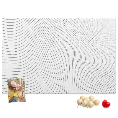 Tablă din plută cu linii abstracte