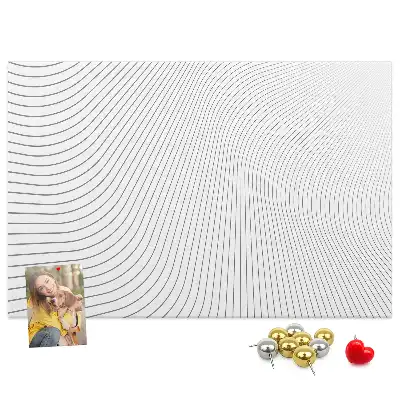 Tablă din plută cu linii abstracte