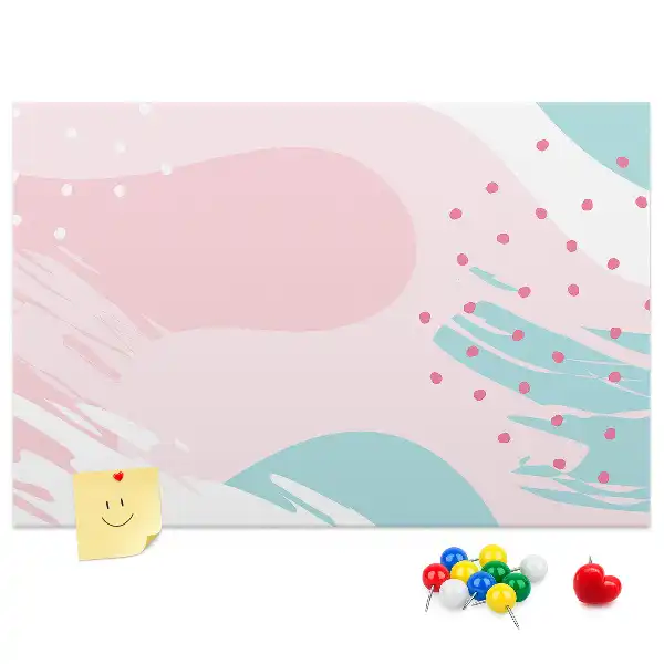 Panou din plută cu motiv abstract pastelat