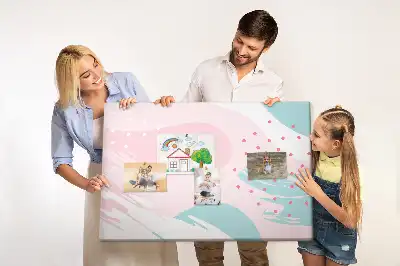 Panou din plută cu motiv abstract pastelat