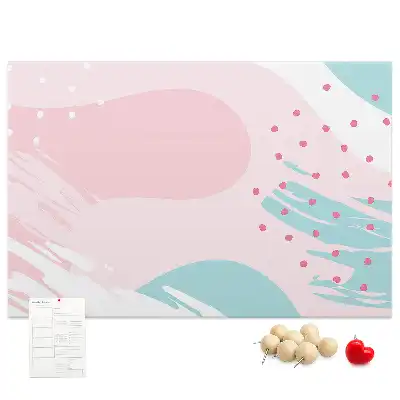 Panou din plută cu motiv abstract pastelat