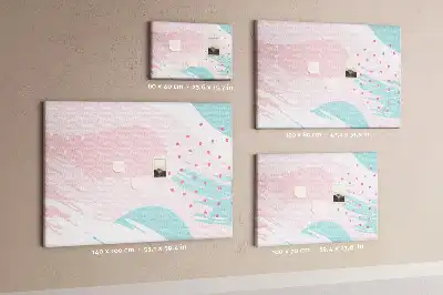 Panou din plută cu motiv abstract pastelat