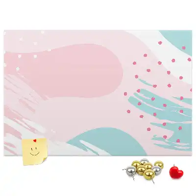 Panou din plută cu motiv abstract pastelat