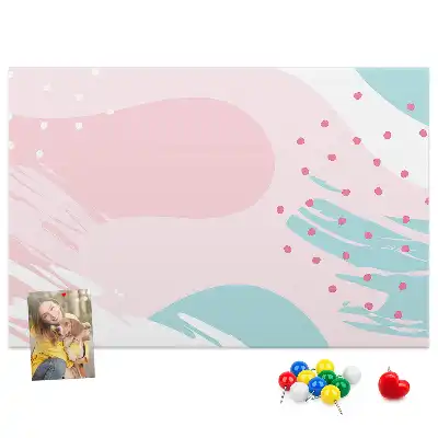 Panou din plută cu motiv abstract pastelat