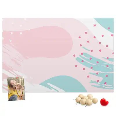 Panou din plută cu motiv abstract pastelat