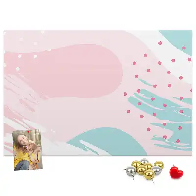 Panou din plută cu motiv abstract pastelat